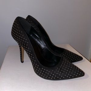 Black Aldo Heels w/ silver studs